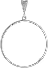 Load image into Gallery viewer, 925 Sterling Silver Bezel for 36mm Coins Prong Back Round Edge
