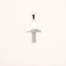 Load image into Gallery viewer, 925 Sterling Silver Simple Flat Wide Cross Pendant 33mm
