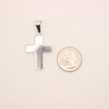 Load image into Gallery viewer, 925 Sterling Silver Simple Flat Wide Cross Pendant 33mm
