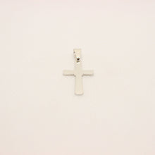 Load image into Gallery viewer, 925 Sterling Silver Simple Flat Triangular Edge Cross Pendant with Circle
