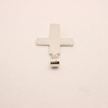 Load image into Gallery viewer, 925 Sterling Silver Simple Flat Cross Pendant 46.8mm
