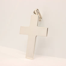 Load image into Gallery viewer, 925 Sterling Silver Simple Flat Cross Pendant 46.8mm
