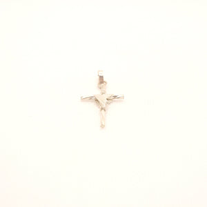 925 Sterling Silver Wire Wrapped Cylindrical Cross Pendant 25mm