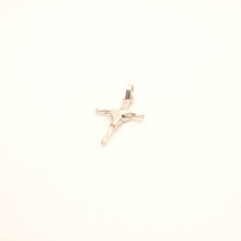 Load image into Gallery viewer, 925 Sterling Silver Wire Wrapped Fluted Cross Pendant
