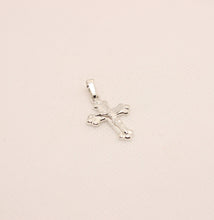 Load image into Gallery viewer, 925 Sterling Silver Dainty Budded Crucifix Cross Pendant
