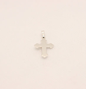 925 Sterling Silver Dainty Budded Crucifix Cross Pendant