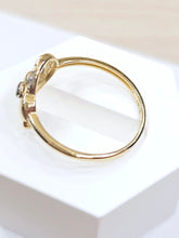 Load image into Gallery viewer, 14K Solid Yellow Gold Elephant in Circle Ring with CZ
