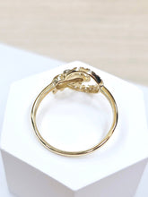 Load image into Gallery viewer, 14K Solid Yellow Gold Elephant in Circle Ring with CZ
