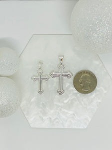 925 Sterling Silver Cross Pendant (1 inch or 1.3 inch)