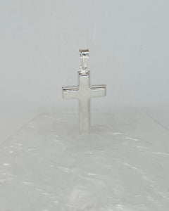 925 Sterling Silver Simple Thick Cross Pendant 21.7mm OR 29mm