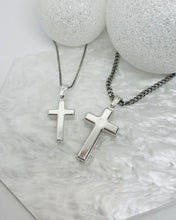 Load image into Gallery viewer, 925 Sterling Silver Simple Thick Cross Pendant 21.7mm OR 29mm
