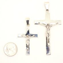 Load image into Gallery viewer, 925 Sterling Silver Simple Flat Crucifix Cross Pendant
