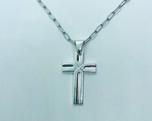 Load image into Gallery viewer, 925 Sterling Silver X-Shaped In The Middle Of The Cross 1.2 Inch Pendant
