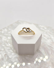 Load image into Gallery viewer, 14K Yellow Gold Interlocked Double Hearts with CZ Ring
