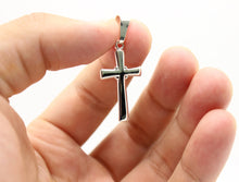 Load image into Gallery viewer, 925 Sterling Silver Simple Flat Triangular Edge Cross Pendant with Circle
