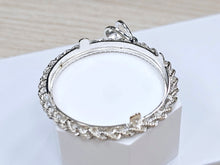 Load image into Gallery viewer, 925 Sterling Silver Dotted Edge with Actual Rope Edge for 30mm Coin Bezel
