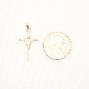 925 Sterling Silver Wire Wrapped Cylindrical Cross Pendant 25mm