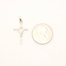 Load image into Gallery viewer, 925 Sterling Silver Wire Wrapped Fluted Cross Pendant
