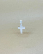 Load image into Gallery viewer, 925 Sterling Silver Simple Flat High Polish Cross Pendant 22mm
