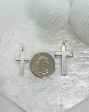 Load image into Gallery viewer, 925 Sterling Silver Simple Thick Cross Pendant 21.7mm OR 29mm
