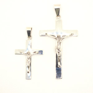 925 Sterling Silver Simple Flat Crucifix Cross Pendant