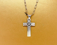 Load image into Gallery viewer, 925 Sterling Silver X-Shaped In The Middle Of The Cross 1.2 Inch Pendant
