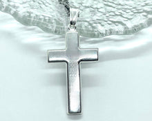 Load image into Gallery viewer, 925 Sterling Silver Simple Cross 1.1 Inch Pendant
