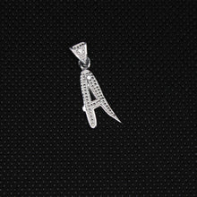 Load image into Gallery viewer, 925 Sterling Silver 26-Alphabet Calligraphic Action Font Dotted Initial Pendant
