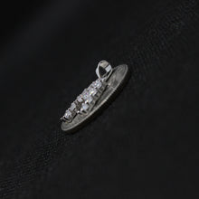 Load image into Gallery viewer, 925 Sterling Silver 26-Alphabet Simplified Sans Initial Pendant with CZ
