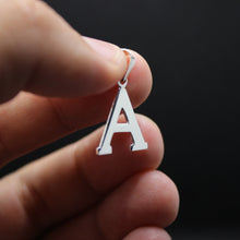 Load image into Gallery viewer, 925 Sterling Silver 26-Alphabet Plain Slab Serif Upper Case Initial Pendant
