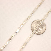 Load image into Gallery viewer, 925 Sterling Silver Twisted Milano (4mm~5mm/18&quot;~28&quot;) Solid Figarope Chain Necklace
