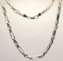 Load image into Gallery viewer, 925 Sterling Silver Twisted Milano (4mm~5mm/18&quot;~28&quot;) Solid Figarope Chain Necklace
