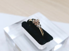 Load image into Gallery viewer, 14K Solid Yellow Gold One Flower Ring with CZ
