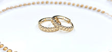 Load image into Gallery viewer, 14K Yellow Gold Cuban Link Huggies Hoop Earrings
