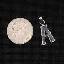 Load image into Gallery viewer, 925 Sterling Silver A-Z Alphabet Upper Case Wavy Western Tuscan Initial Pendant
