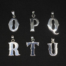 Load image into Gallery viewer, 925 Sterling Silver A-Z Alphabet Upper Case Wavy Western Tuscan Initial Pendant
