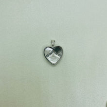 Load image into Gallery viewer, Sterling Silver Synthetic Opal Heart Blue Or Pink Pendant Charm
