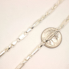 Load image into Gallery viewer, 925 Sterling Silver Twisted Milano (4mm~5mm/18&quot;~28&quot;) Solid Figarope Chain Necklace
