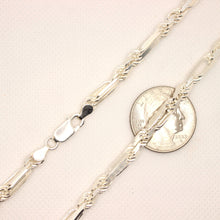 Load image into Gallery viewer, 925 Sterling Silver Twisted Milano (4mm~5mm/18&quot;~28&quot;) Solid Figarope Chain Necklace
