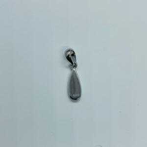 Sterling Silver Synthetic Opal Water Drop Shape Pendant Charm