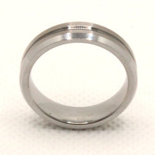 Load image into Gallery viewer, Tungsten Carbide Groove Center Satin Finish Beveled Edges Wedding Band Ring 6mm
