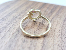 Load image into Gallery viewer, 14K Solid Yellow Gold Dolphin Heart Ring with CZ
