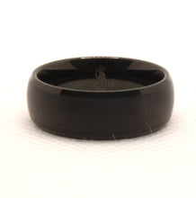 Load image into Gallery viewer, Tungsten Carbide Smooth Black Brushed Finish Beveled Edges Wedding Band Ring 8mm
