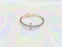 Load image into Gallery viewer, 14K Reversible Cross or Hearts Both Sides Ring with CZ
