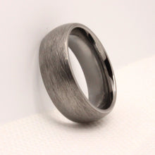 Load image into Gallery viewer, Tungsten Carbide Domed Plain Smooth Simple Brushed Finish Wedding Band Ring 8mm
