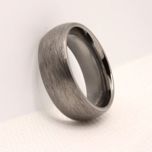 Tungsten Carbide Domed Plain Smooth Simple Brushed Finish Wedding Band Ring 8mm