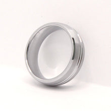 Load image into Gallery viewer, Tungsten Carbide Convex Groove Satin Finish Beveled Edges Wedding Band Ring 8mm
