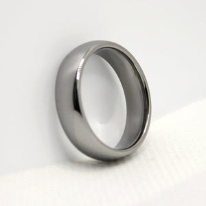 Tungsten Carbide Smooth Domed Mirror Polish Finish Wedding Band Thumb Ring 6mm