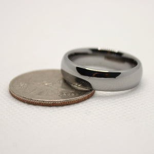 Tungsten Carbide Smooth Domed Mirror Polish Finish Wedding Band Thumb Ring 6mm