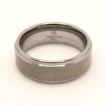 Load image into Gallery viewer, Tungsten Carbide Flat Center Satin Finish Recessed Edges Wedding Band Ring 8mm
